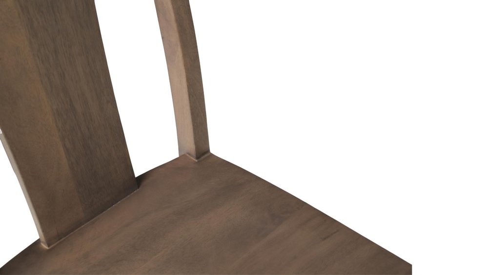 Set of Two Brown Solid Wood Slat Back Dining Side Chairs HomeRoots