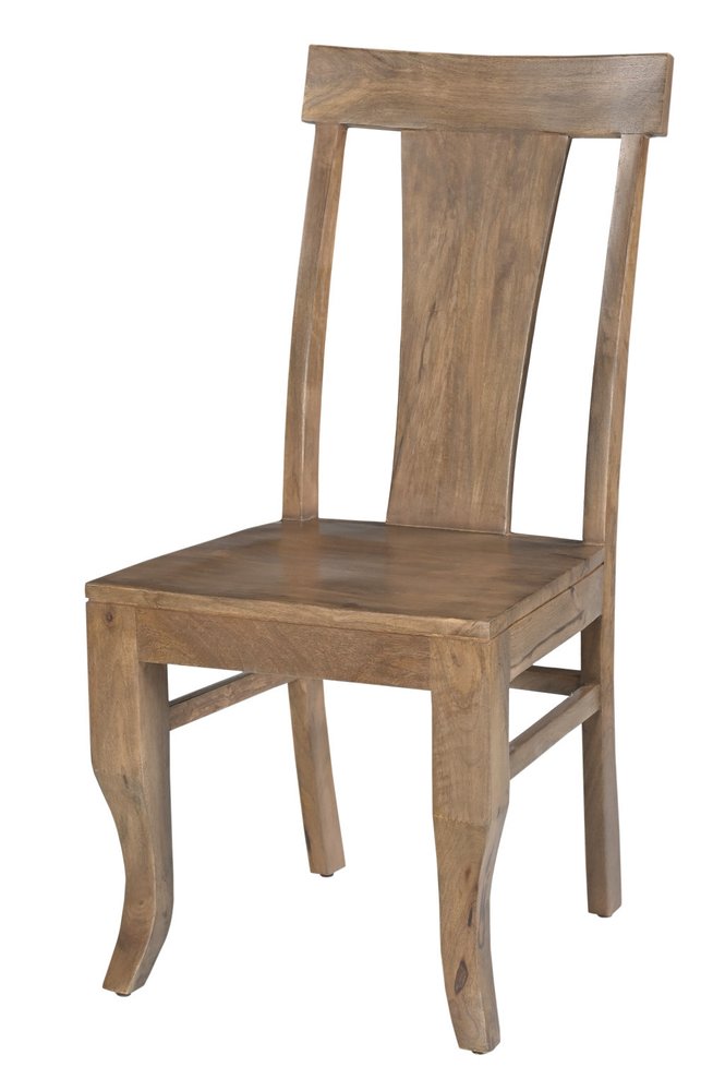 Set of Two Brown Solid Wood Slat Back Dining Side Chairs HomeRoots