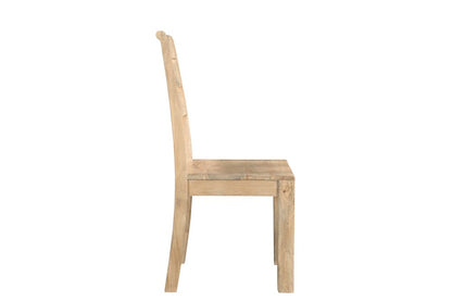 Set of Two Beige Solid Wood Ladder Back Dining Side Chairs HomeRoots
