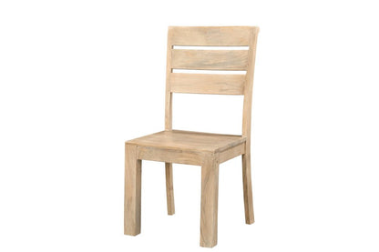 Set of Two Beige Solid Wood Ladder Back Dining Side Chairs HomeRoots