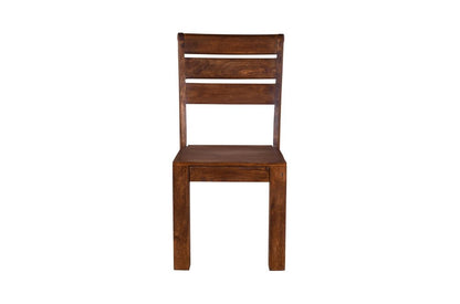 Set of Two Brown Solid Wood Ladder Back Dining Side Chairs HomeRoots