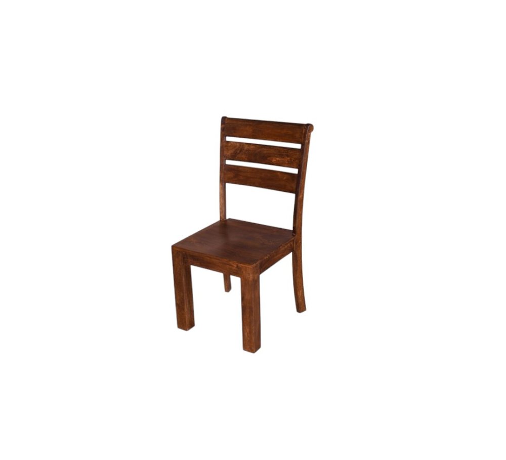Set of Two Brown Solid Wood Ladder Back Dining Side Chairs HomeRoots