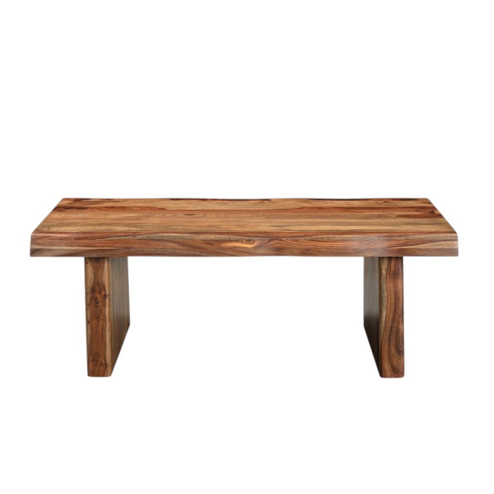 51" Brown Solid Wood Live Edge Coffee Table HomeRoots