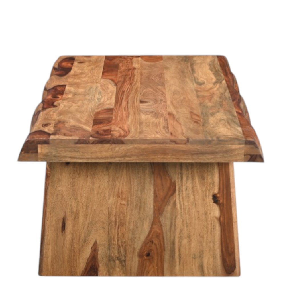 51" Brown Solid Wood Live Edge Coffee Table HomeRoots