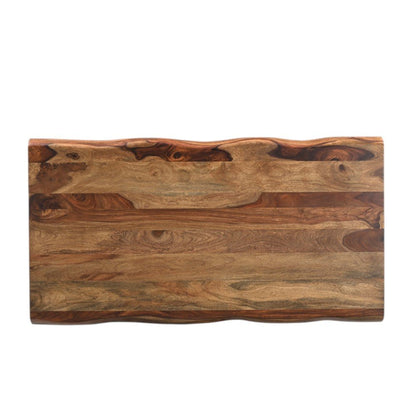 51" Brown Solid Wood Live Edge Coffee Table HomeRoots