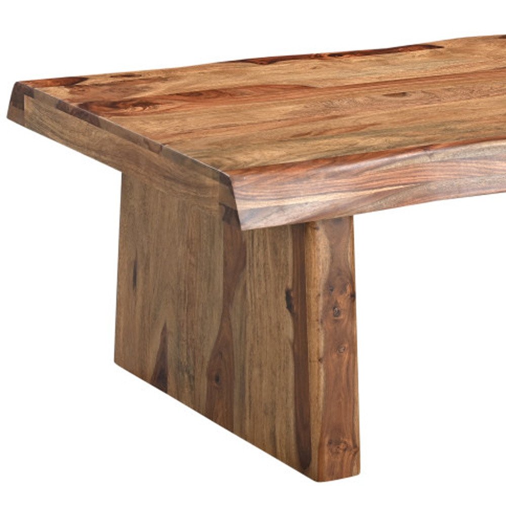 51" Brown Solid Wood Live Edge Coffee Table HomeRoots