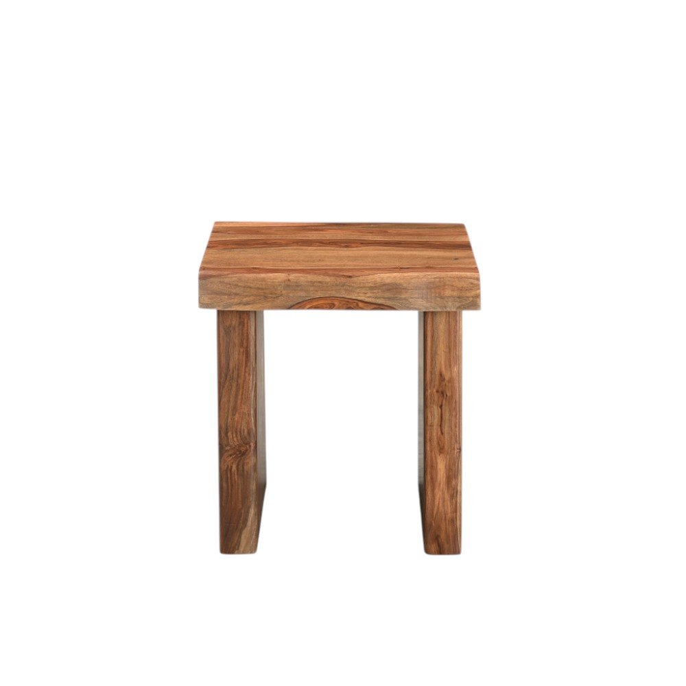 23" Brown Solid Wood Square Live Edge End Table HomeRoots