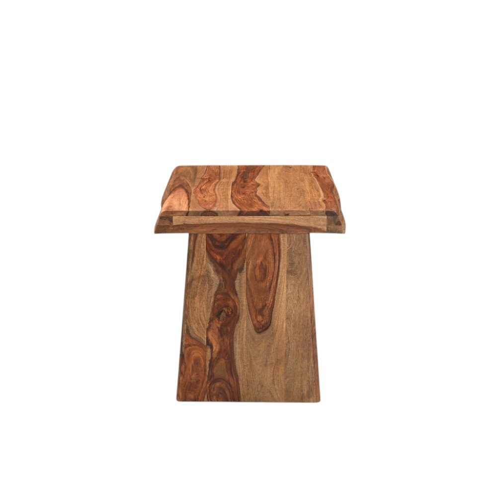 23" Brown Solid Wood Square Live Edge End Table HomeRoots