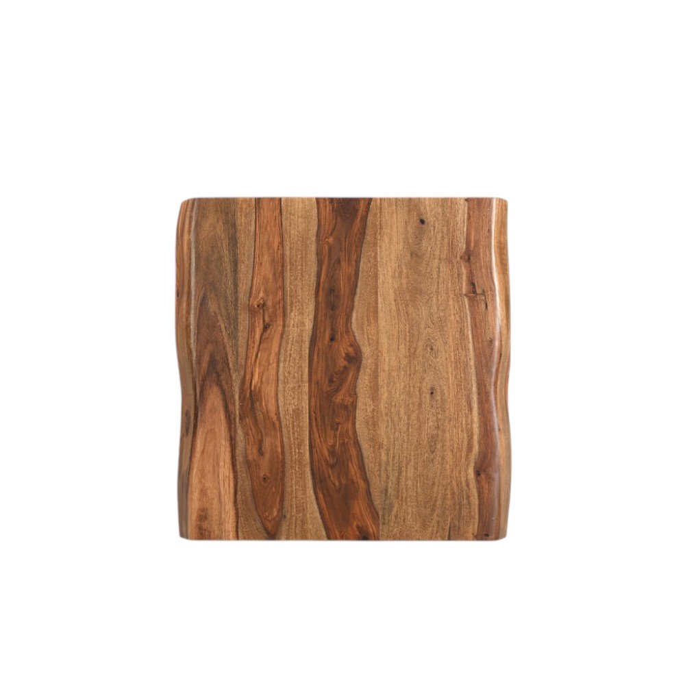 23" Brown Solid Wood Square Live Edge End Table HomeRoots