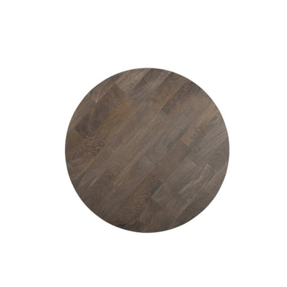 24" Brown Solid Wood Round Cross Leg End Table HomeRoots