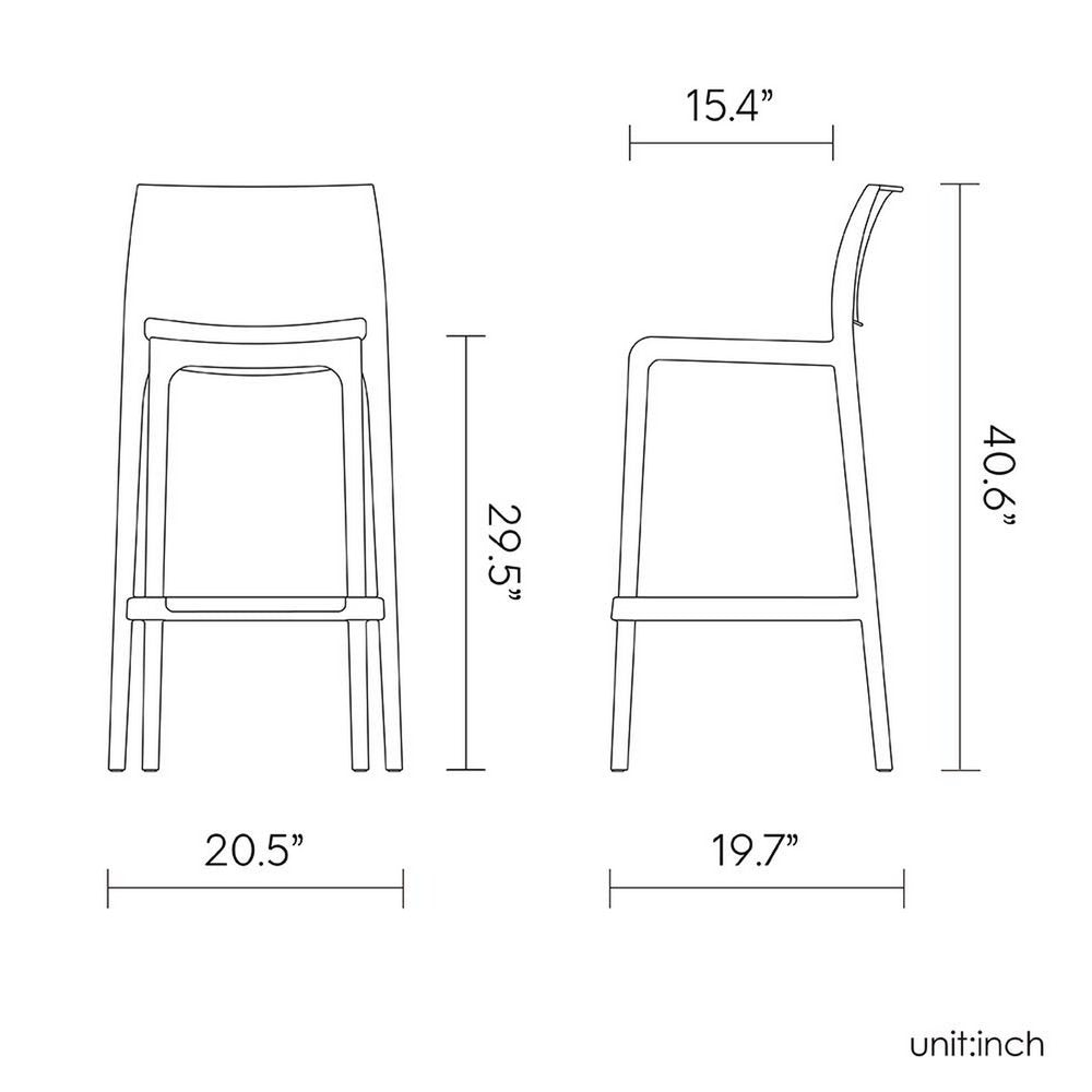 Set of Two 30" White Faux Rattan Low Back Outdoor Bar Height Chairs HomeRoots