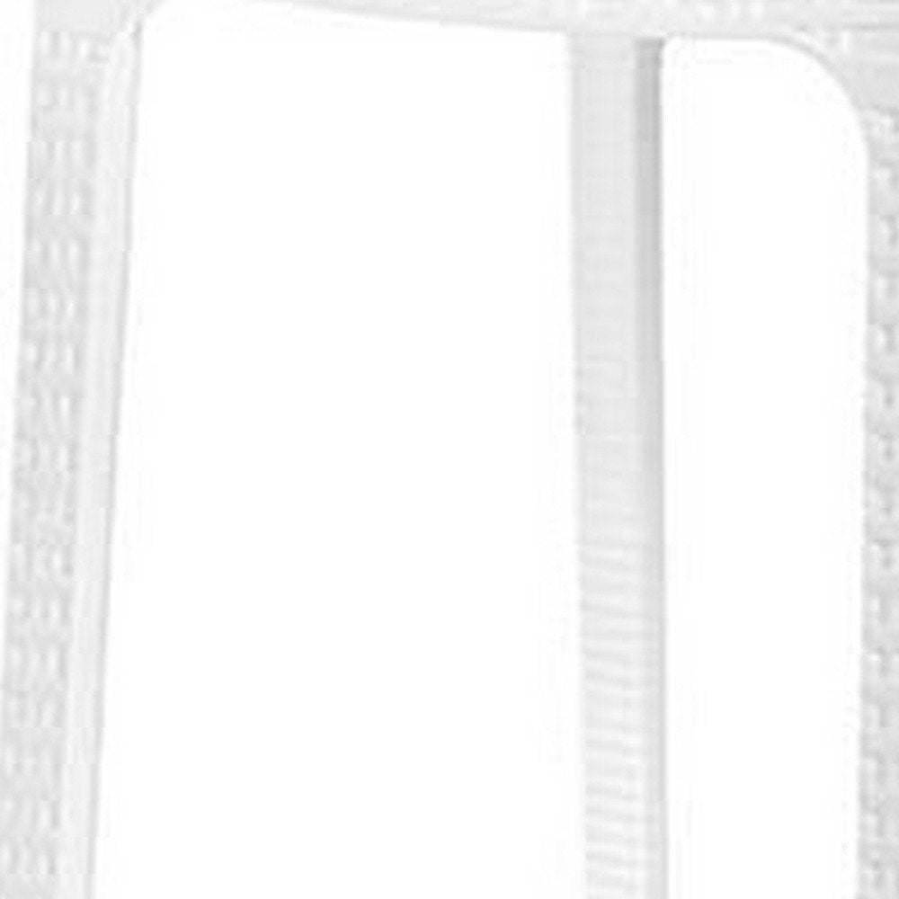 Set of Two 30" White Faux Rattan Low Back Outdoor Bar Height Chairs HomeRoots
