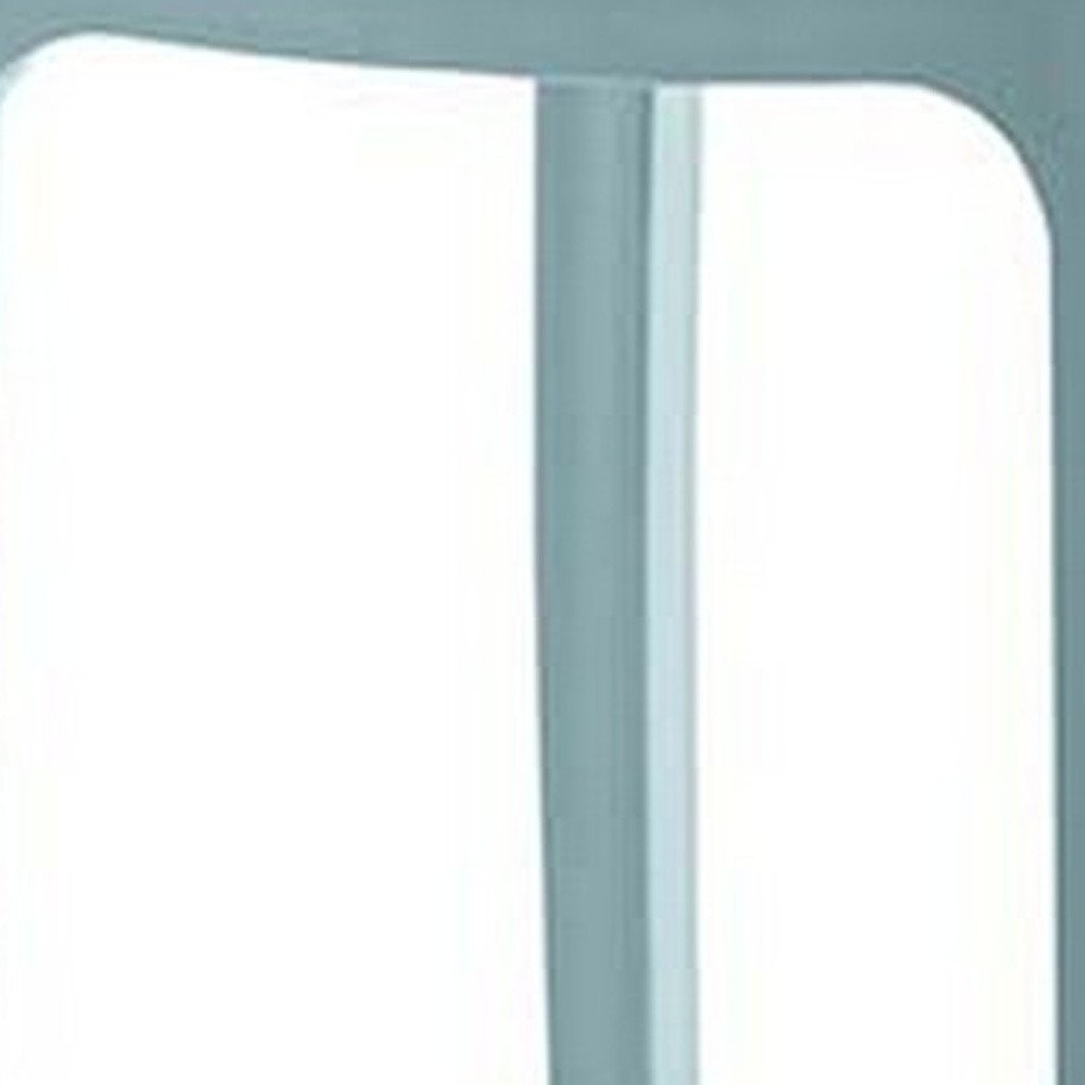 Set of Two 26" Baby Blue Heavy Duty Plastic Low Back Outdoor Counter Height Bar Chairs HomeRoots