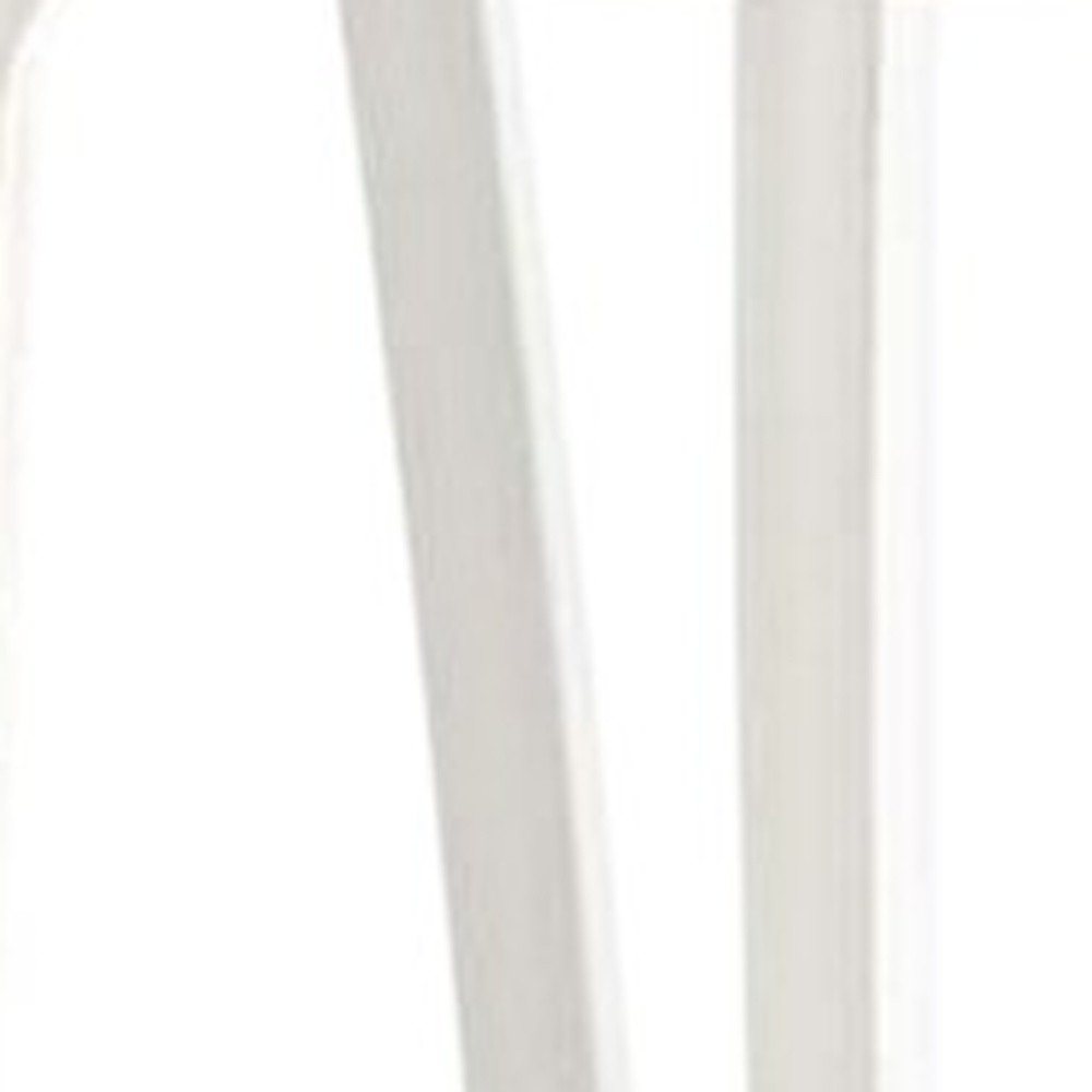 Set of Two 26" White Heavy Duty Plastic Low Back Outdoor Counter Height Bar Chairs HomeRoots