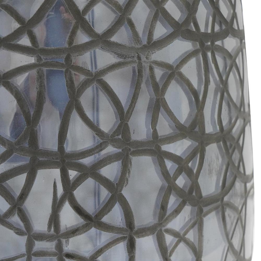 12" Dark Gray Geometric Round Glass Table Vase HomeRoots