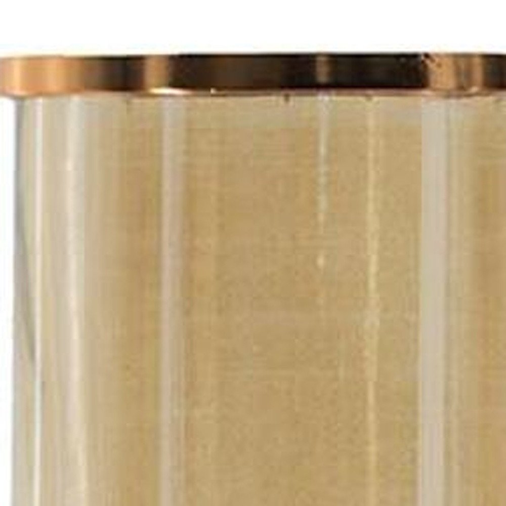 19" Gold And White Glass And Marble Table Vase HomeRoots