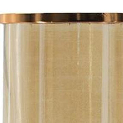 19" Gold And White Glass And Marble Table Vase HomeRoots