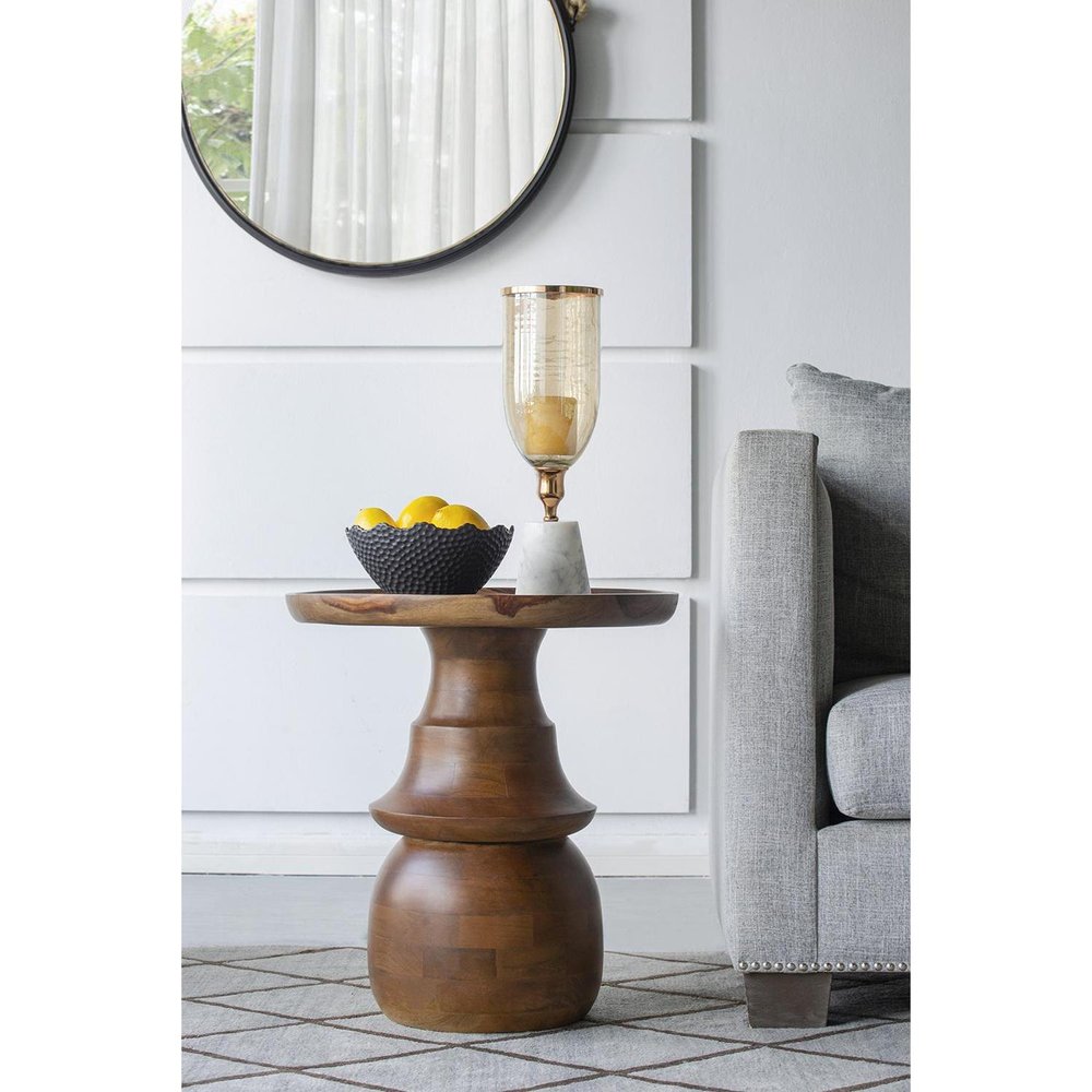 16" Gold And White Glass And Marble Table Vase HomeRoots