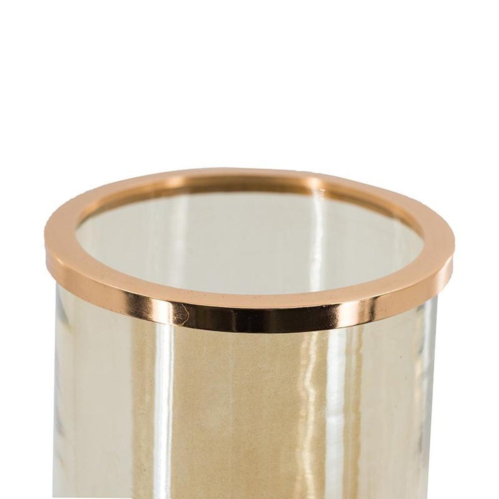 16" Gold And White Glass And Marble Table Vase HomeRoots