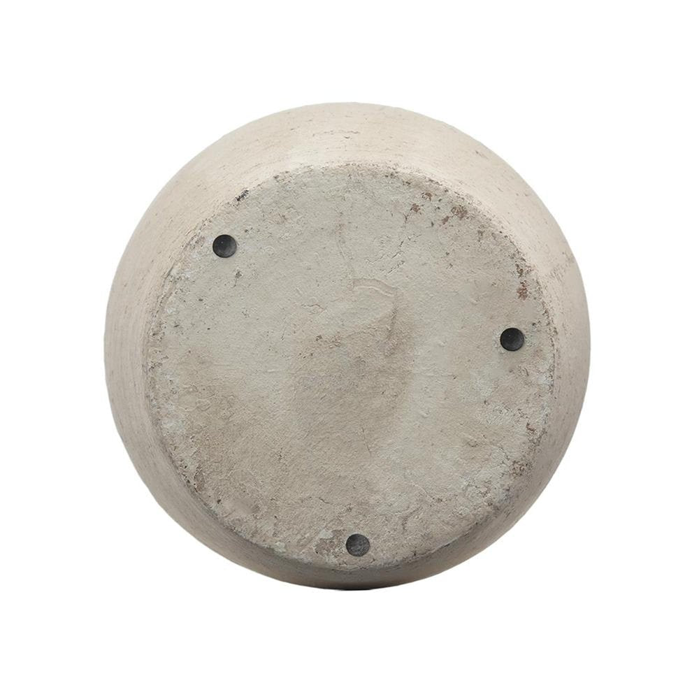 16" Antiqued Bronze And Light Gray Color Block Ceramic Round Jug Vase HomeRoots