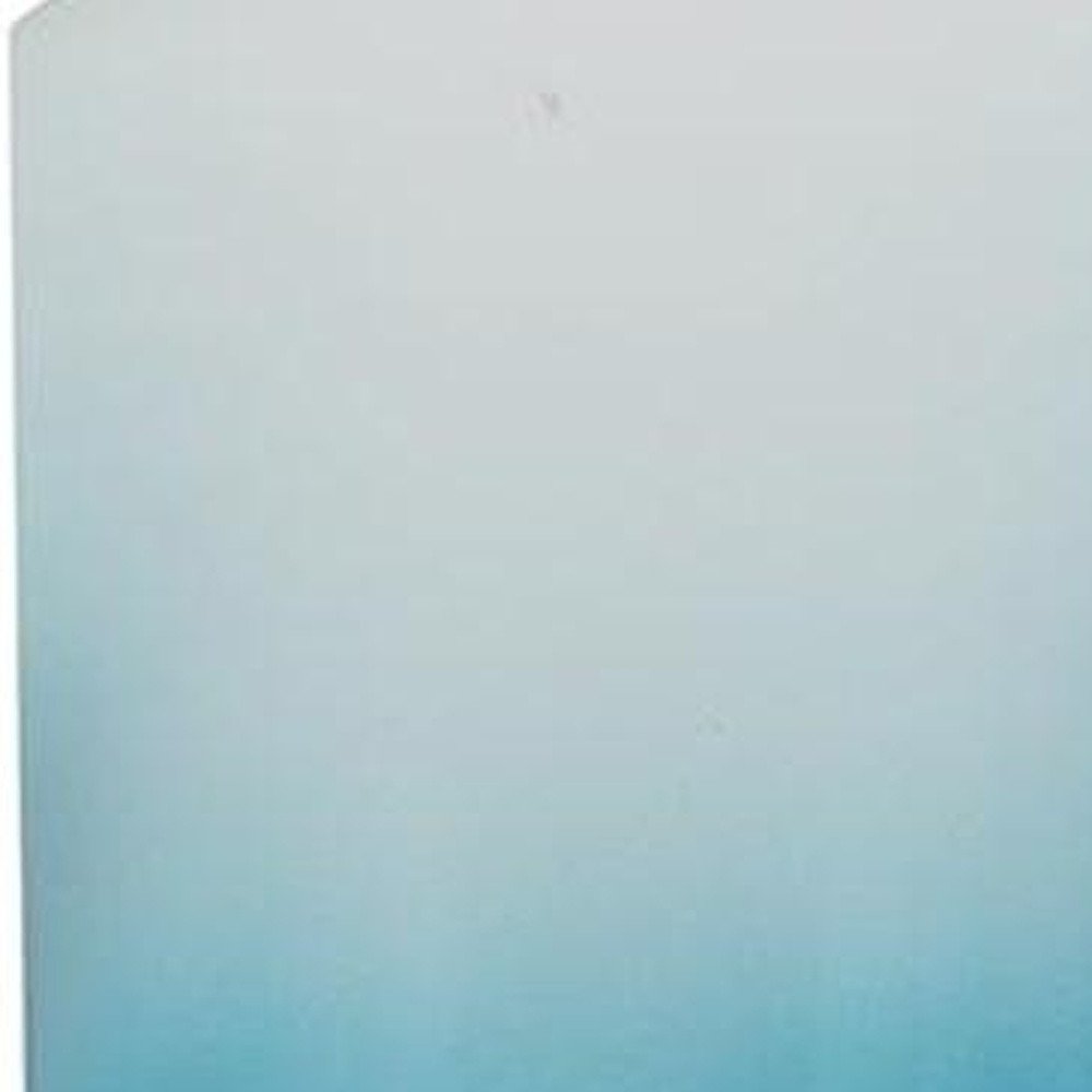 18" Blue White And Gold Ombre Glass And Aluminum Pedestal Table Vase — view 7