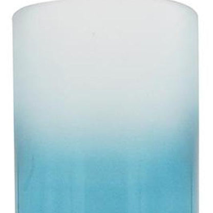21" Blue White And Gold Ombre Glass And Aluminum Pedestal Table Vase HomeRoots