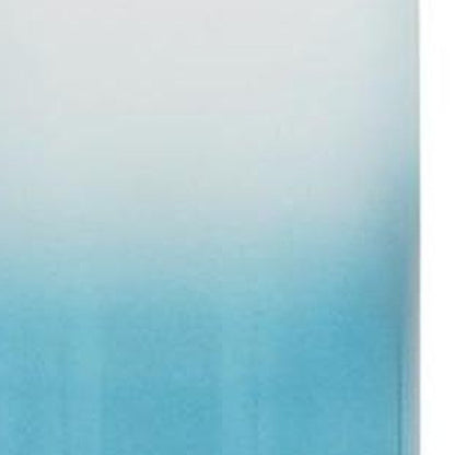 21" Blue White And Gold Ombre Glass And Aluminum Pedestal Table Vase HomeRoots