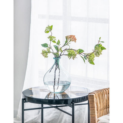 10" Aqua Bubble Glass Round Table Vase HomeRoots