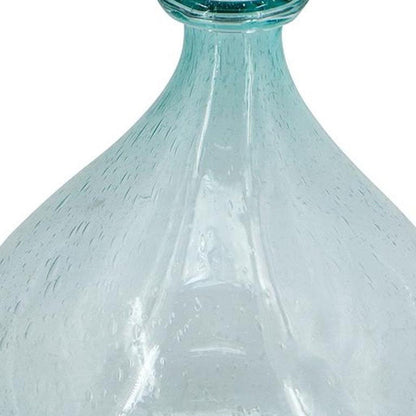 10" Aqua Bubble Glass Round Table Vase HomeRoots