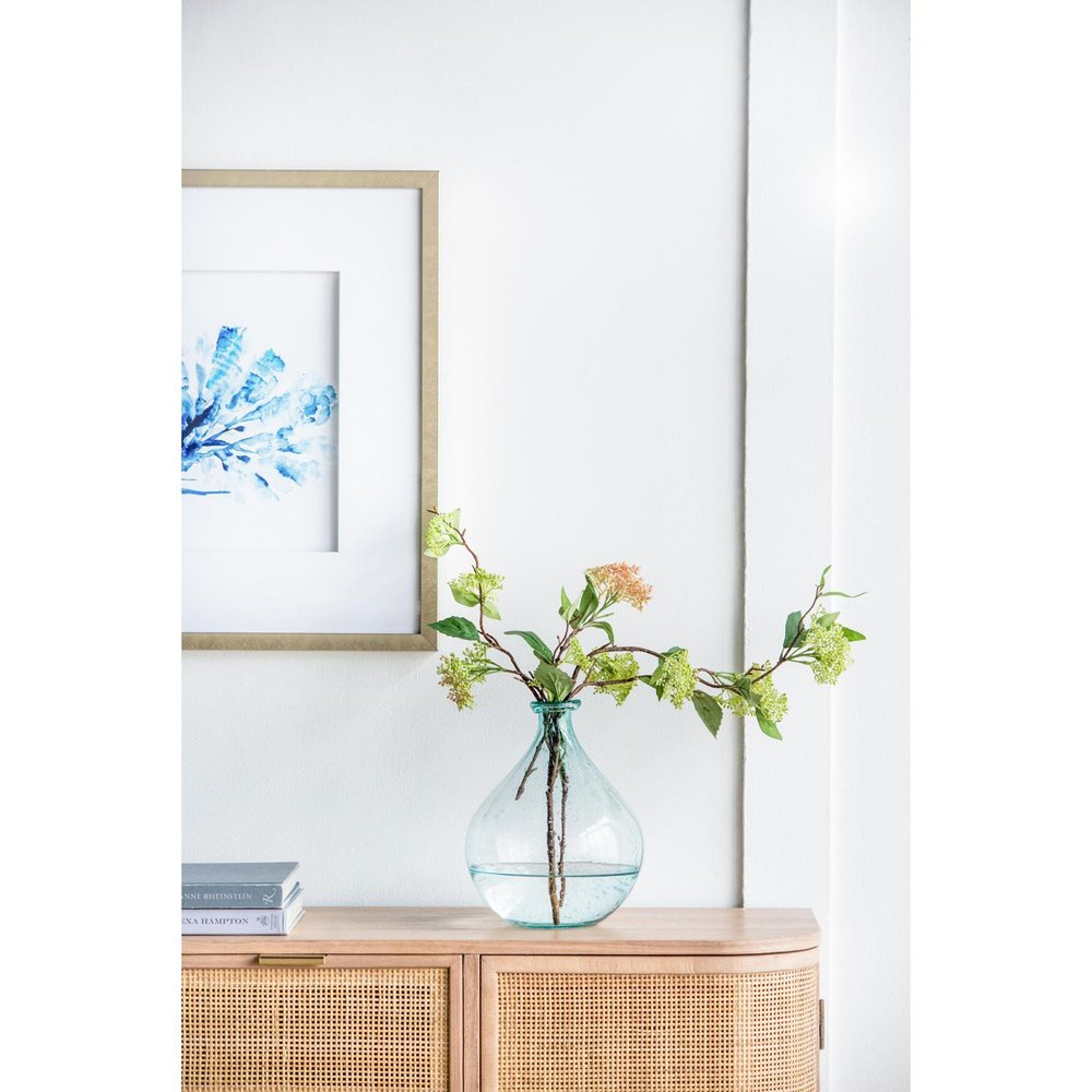 10" Aqua Bubble Glass Round Table Vase HomeRoots