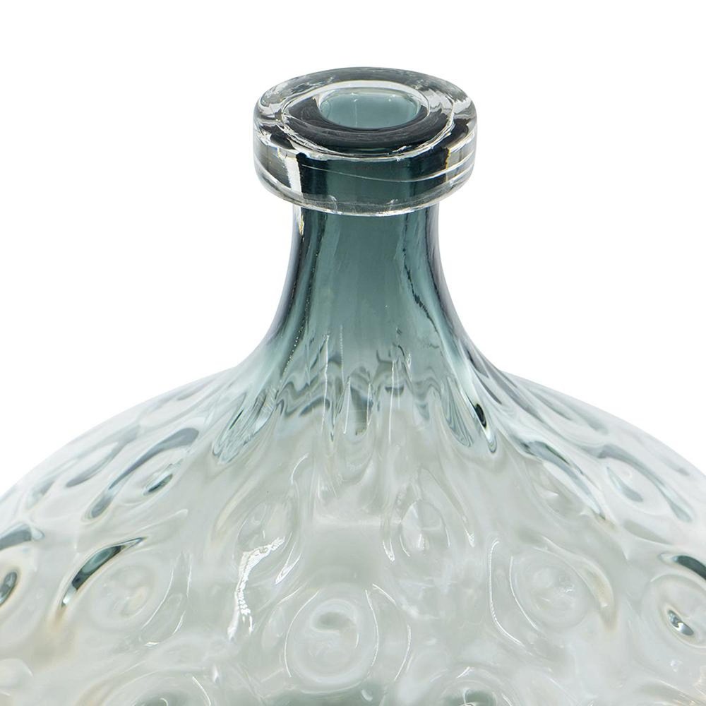 13" Light Blue Hammered Glass Table Vase HomeRoots
