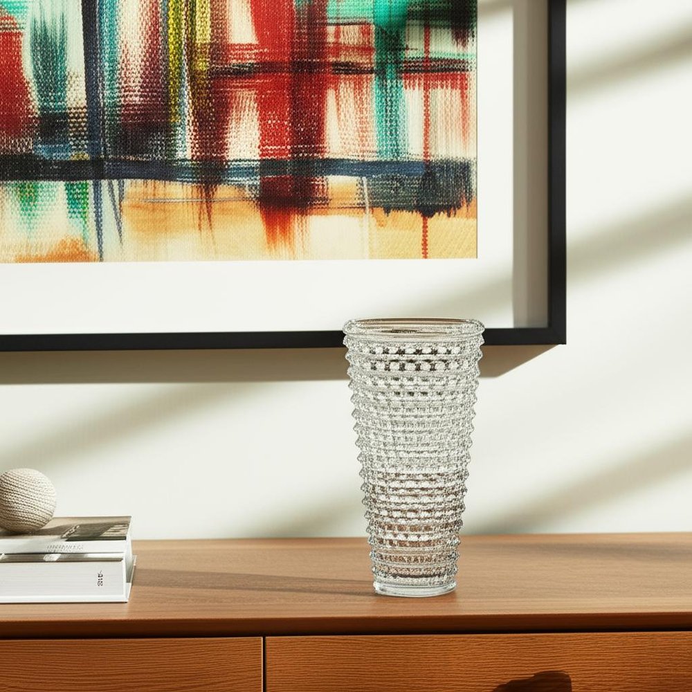 11" Clear Round Glass Table Vase HomeRoots