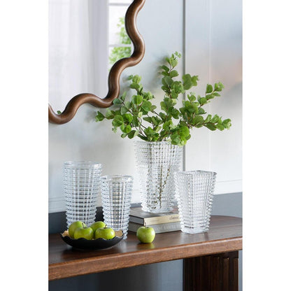 11" Clear Round Glass Table Vase HomeRoots