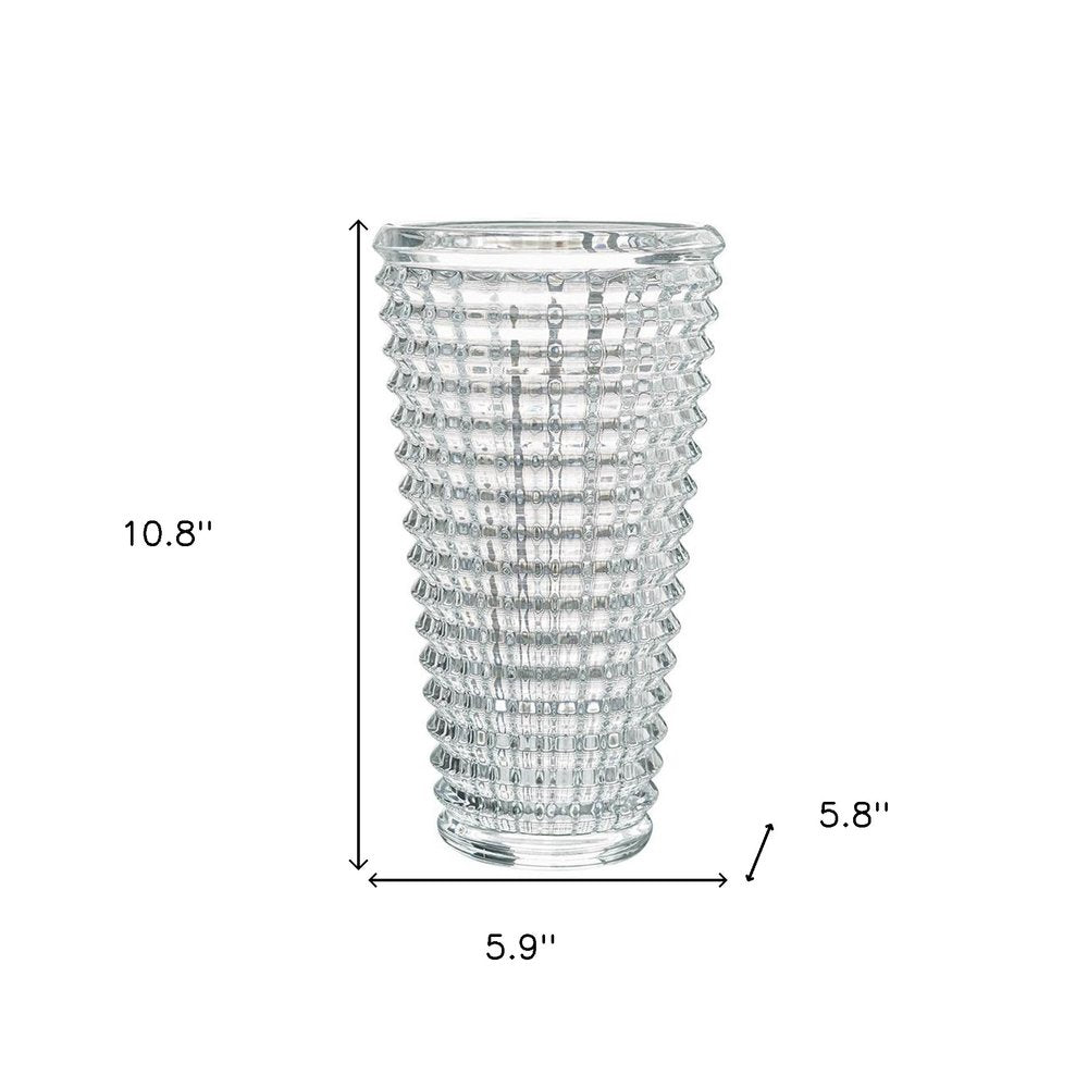 11" Clear Round Glass Table Vase HomeRoots