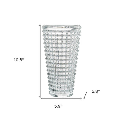 11" Clear Round Glass Table Vase HomeRoots