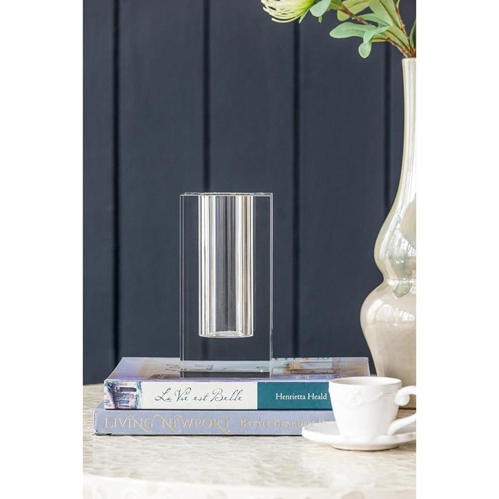 8" Clear Square Glass Table Vase HomeRoots