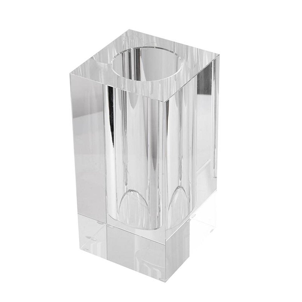8" Clear Square Glass Table Vase HomeRoots