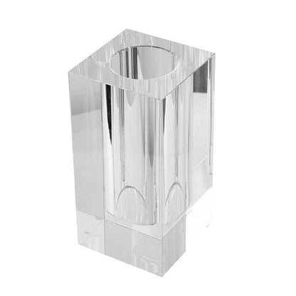 8" Clear Square Glass Table Vase HomeRoots