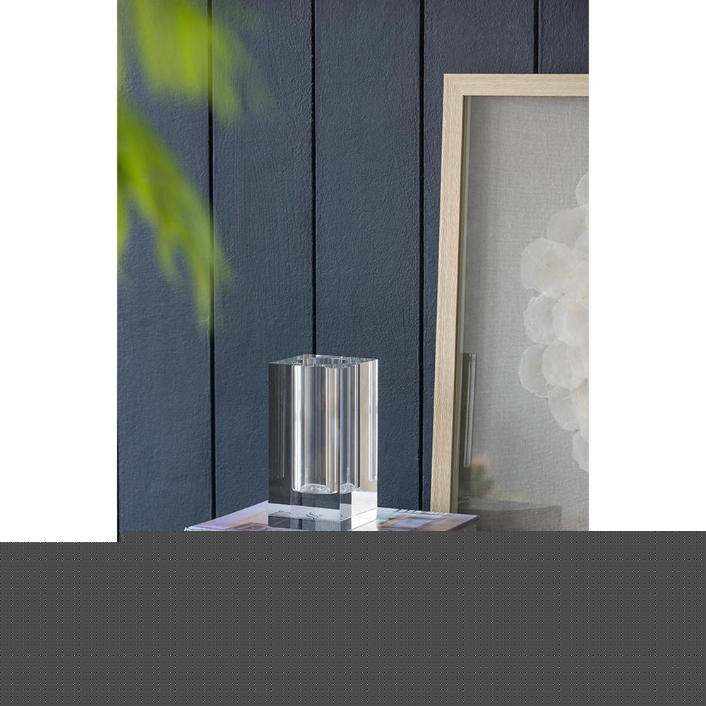 8" Clear Square Glass Table Vase HomeRoots
