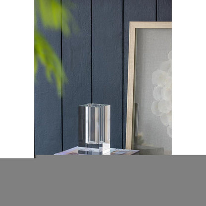 8" Clear Square Glass Table Vase HomeRoots