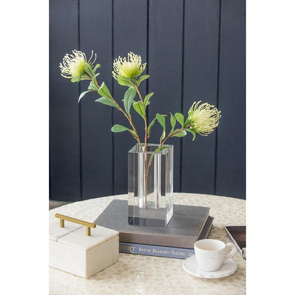 8" Clear Square Glass Table Vase HomeRoots