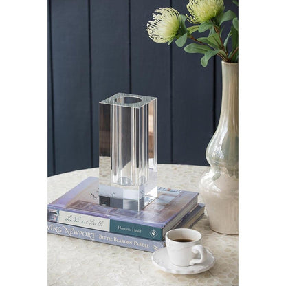 10" Clear Square Glass Table Vase HomeRoots