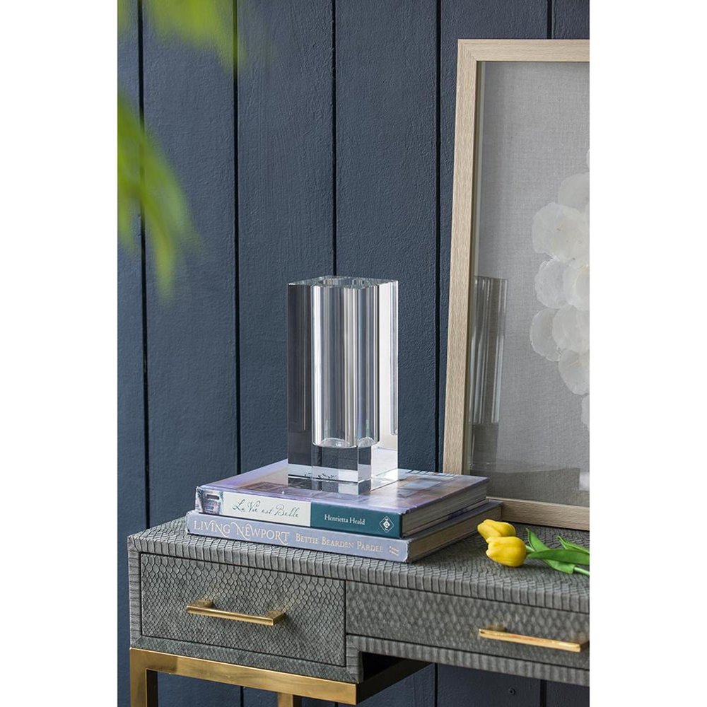 10" Clear Square Glass Table Vase HomeRoots