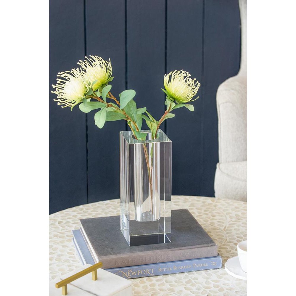 10" Clear Square Glass Table Vase HomeRoots