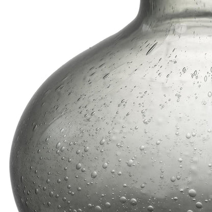 9" Light Gray Bubble Glass Round Table Vase HomeRoots