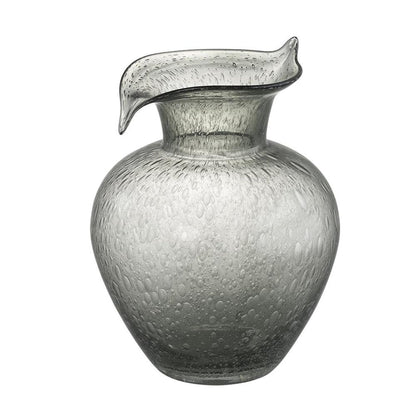 10" Light Gray Bubble Glass Round Table Vase HomeRoots