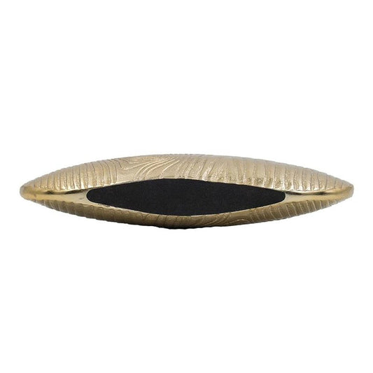 7" Gold Aluminum Oval Disc Table Vase HomeRoots