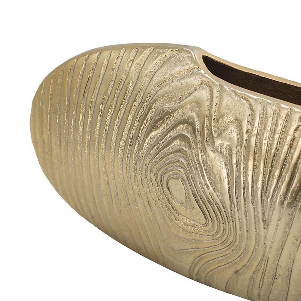 7" Gold Aluminum Oval Disc Table Vase — view 5