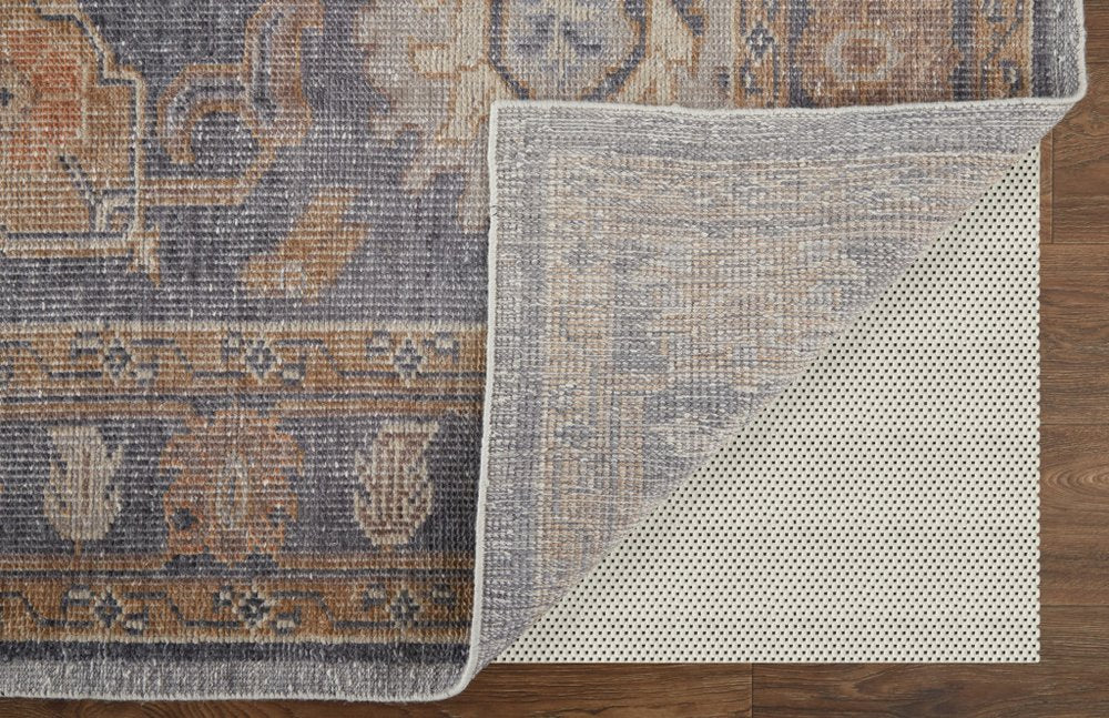 5' X 8' Blue Gray and Tan Oriental Hand Knotted Worn Faded Area Rug HomeRoots