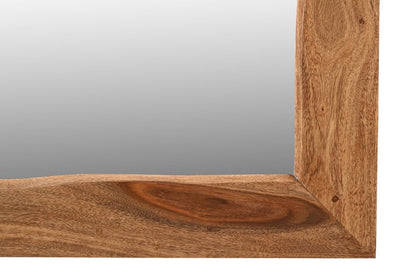44" Brown Solid Wood Live Edge Framed Accent Mirror HomeRoots